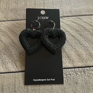 J. Crew beaded heart earring